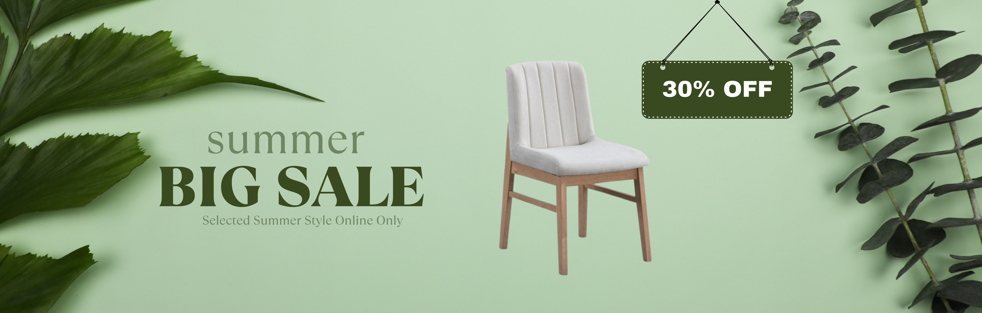 Furniture collection promotional banner