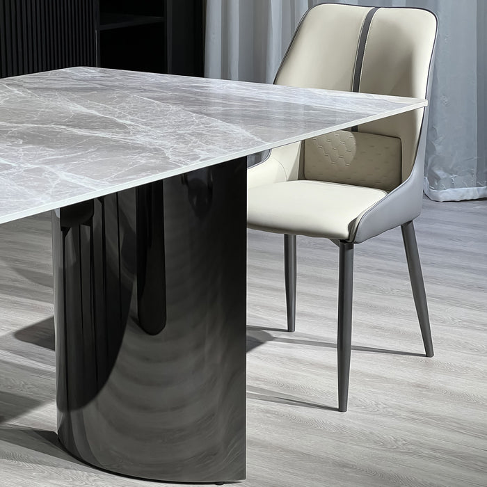 Modern 6-Seater Sintered Stone Dining Set