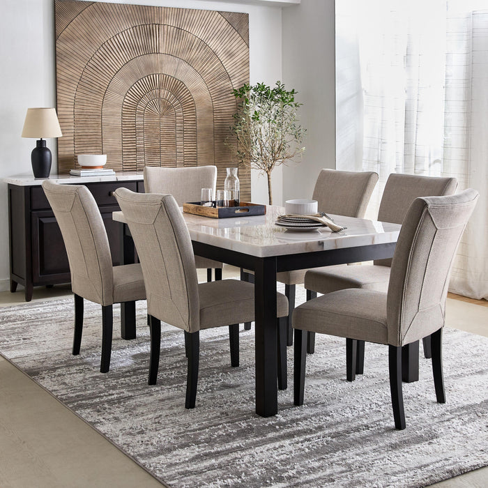 Genuine Marble Top 6-Seater Modern Dining Set