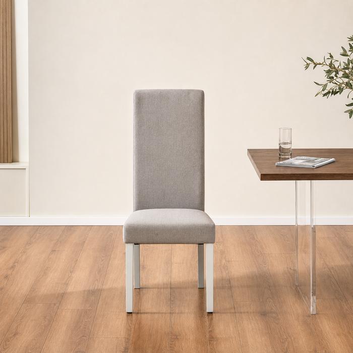 Modern 8-Seater Rectangular Dining Set with Upholstered Armless Chairs