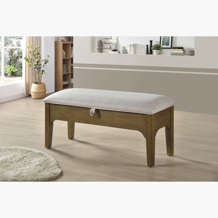 6-Seater Wooden Dining Set with Storage Bench