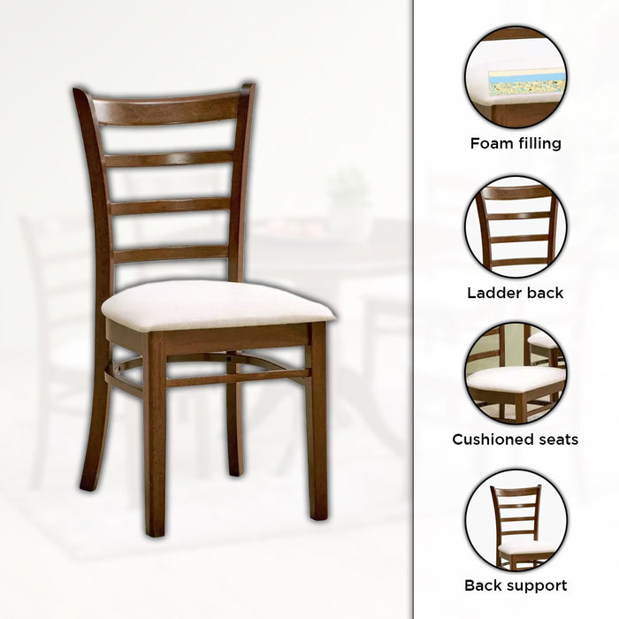4-Seater Classic Round Wooden Dining Set