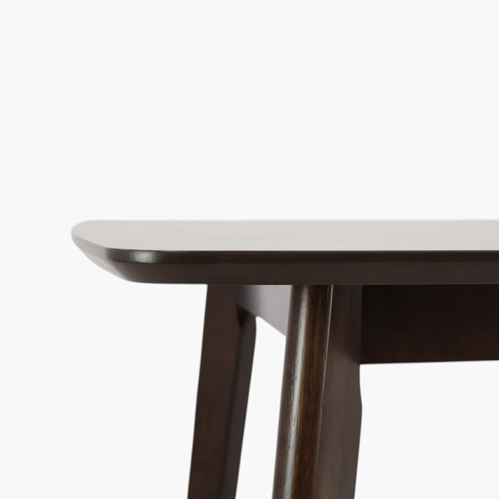Modern Walnut 2-Seater Square Sintered Stone Dining Set