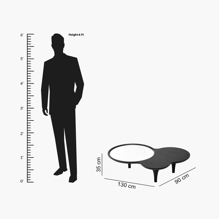 Modern Sintered Stone Organic Shape Coffee Table