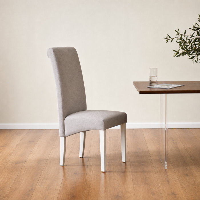 Modern 8-Seater Rectangular Dining Set with Upholstered Armless Chairs