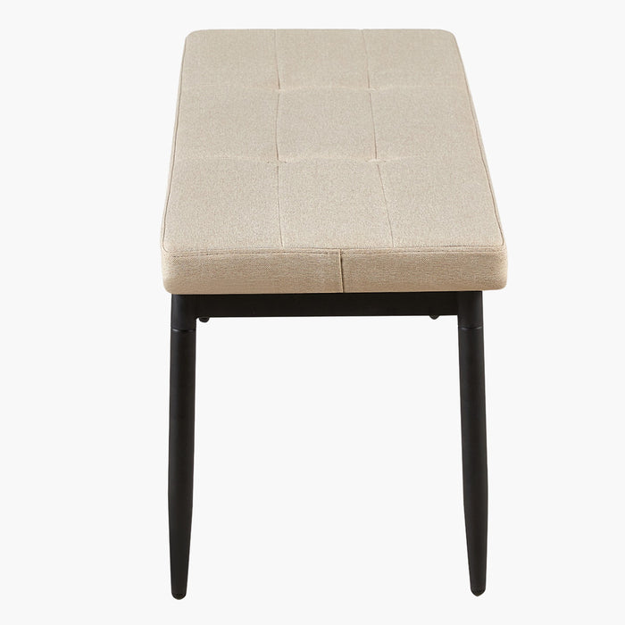 6-Seater Dining Set with Bench - Light Wood Finish