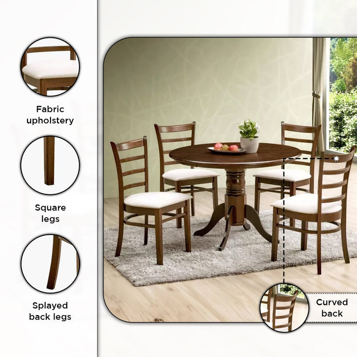 4-Seater Classic Round Wooden Dining Set
