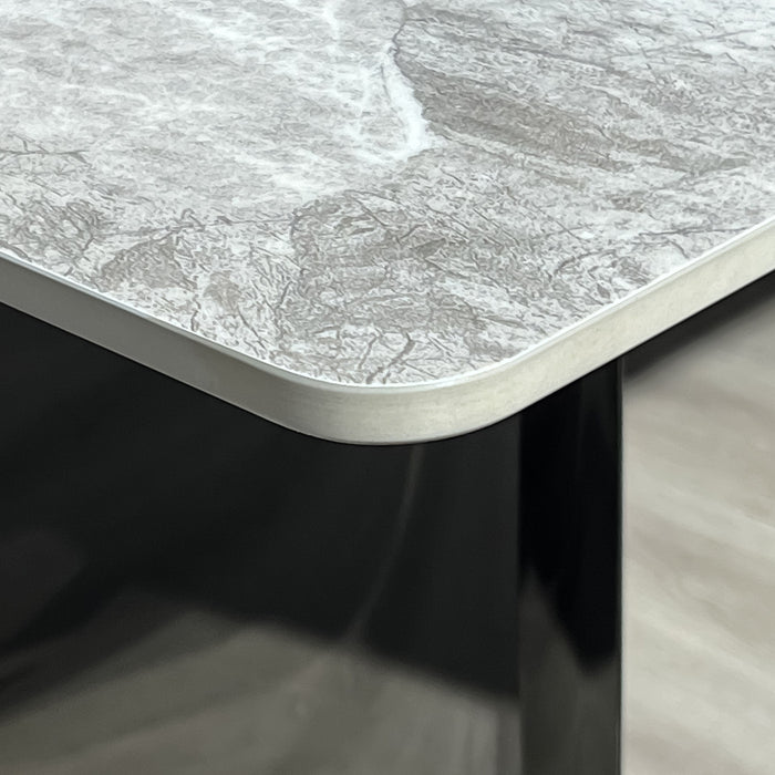 Modern 6-Seater Sintered Stone Dining Set