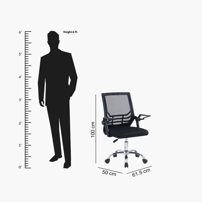 Ergonomic Mesh Office Chair with Chrome Base