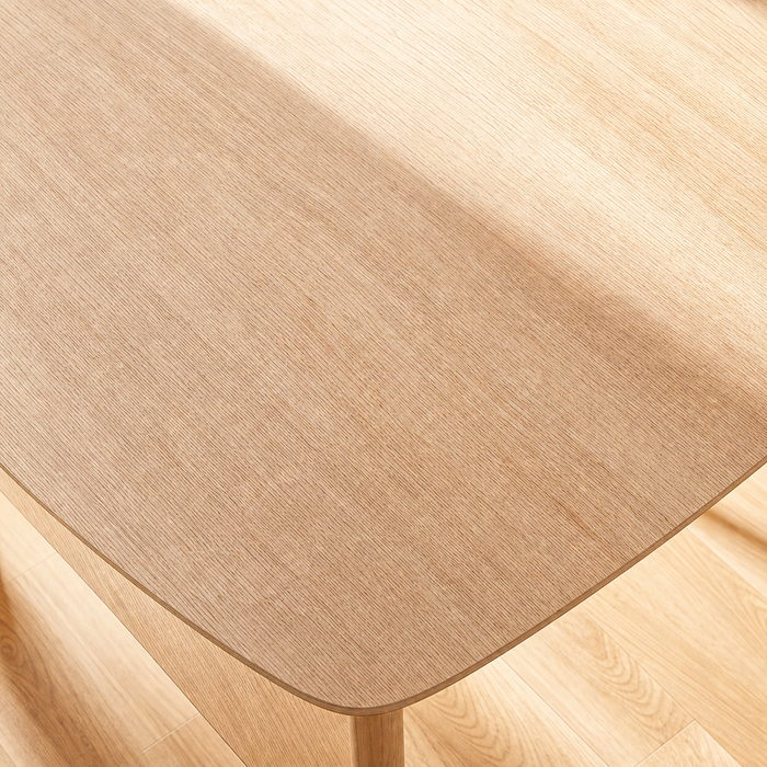 2-Seater Modern Square Dining Set, Light Wood Finish