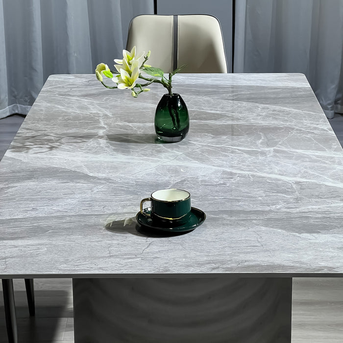 Modern 6-Seater Sintered Stone Dining Set