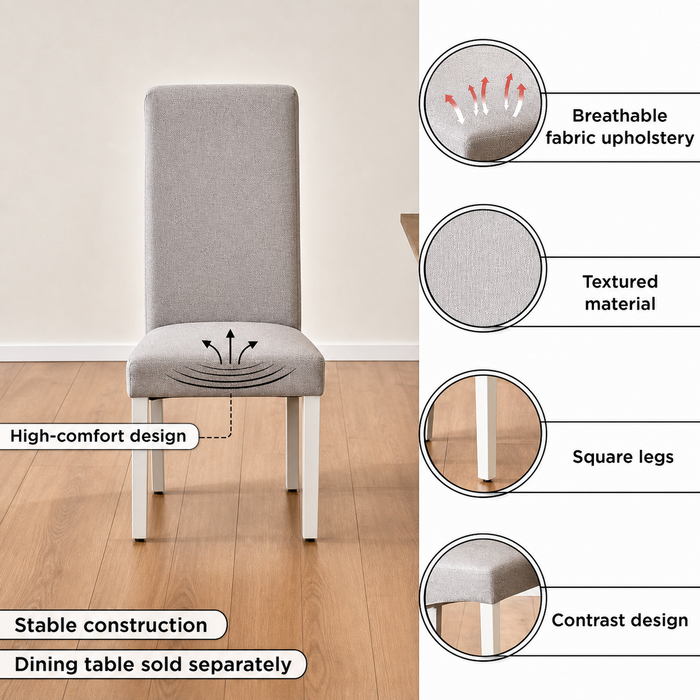 Modern 8-Seater Rectangular Dining Set with Upholstered Armless Chairs