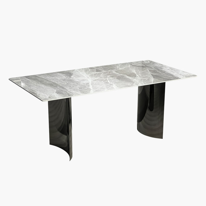 Modern 6-Seater Sintered Stone Dining Set