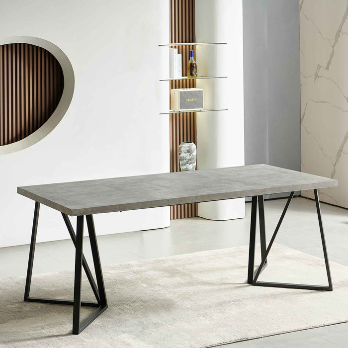 8-Seater Modern Dining Set - Light Wood Finish