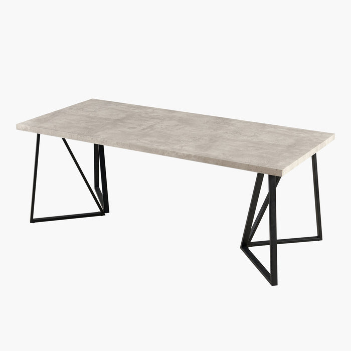 8-Seater Modern Dining Set - Light Wood Finish