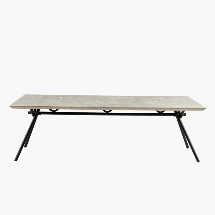 Modern 10-Seater Rectangular Dining Set with Upholstered Chairs