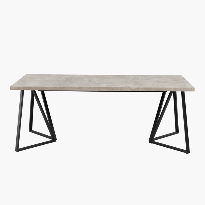 8-Seater Modern Dining Set - Light Wood Finish