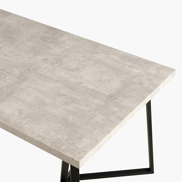 8-Seater Modern Dining Set - Light Wood Finish
