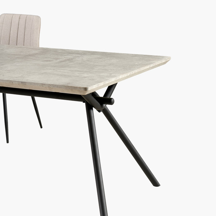 Modern 10-Seater Rectangular Dining Set with Upholstered Chairs