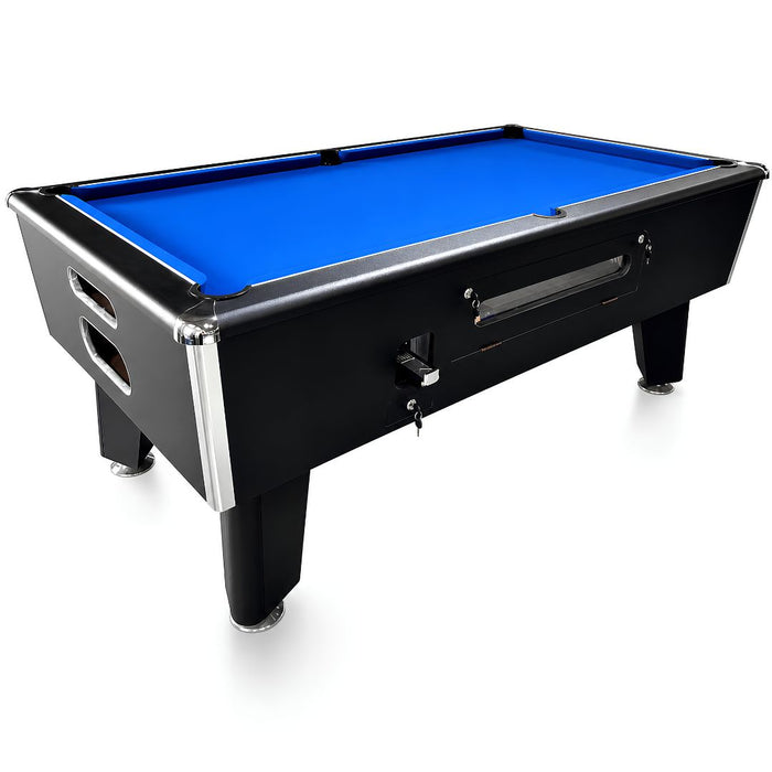 8 Feet Coin-Operated MDF Billiard Pool Table with 1-Piece Slate