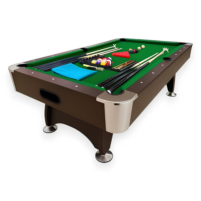 7FT Billiards Pool Table with Full Accessories – Red, Green & Blue