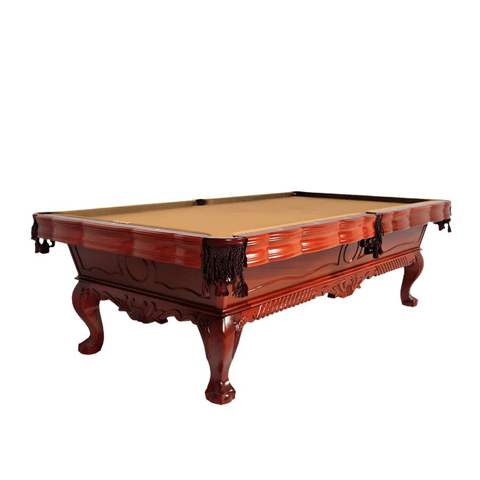 8ft Solid Wood Billiard Pool Table with 3-Piece Slate