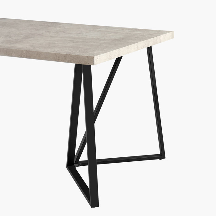 8-Seater Modern Dining Set - Light Wood Finish