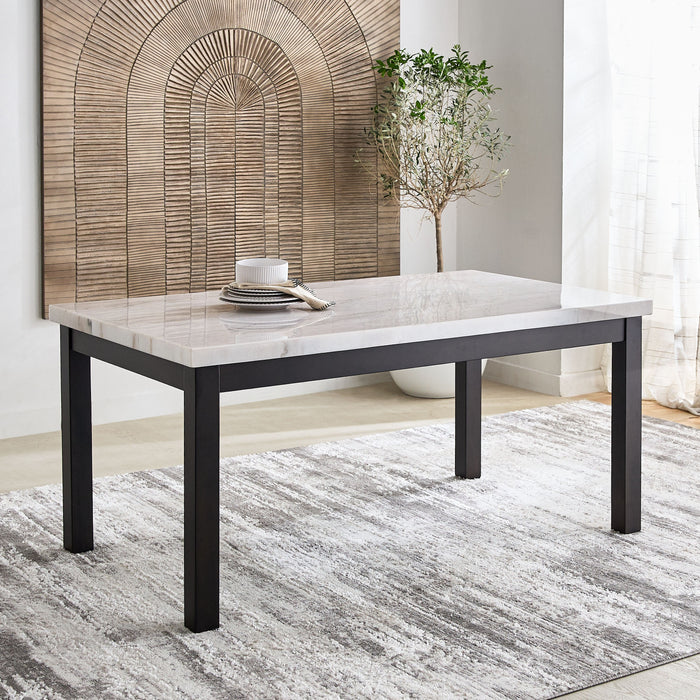 Genuine Marble Top 6-Seater Modern Dining Set