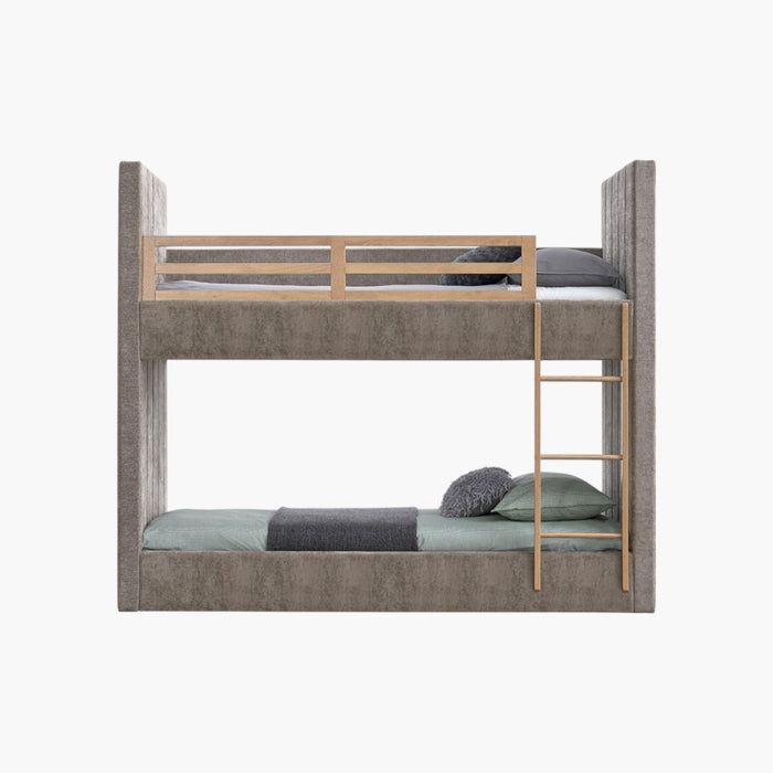 Upholstered Modern Single Bunk Bed 90x200 cm