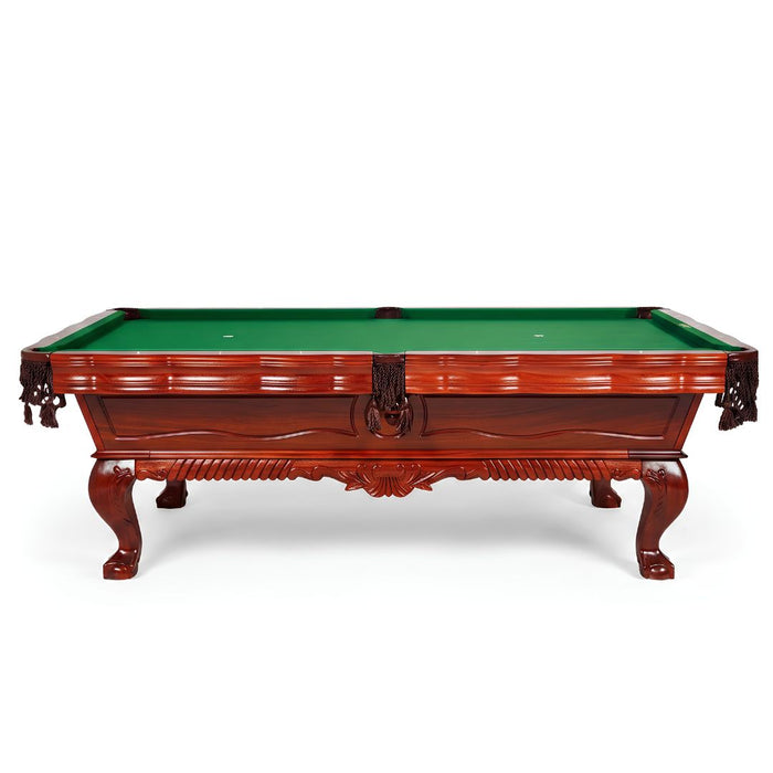 8ft Solid Wood Billiard Pool Table with 3-Piece Slate