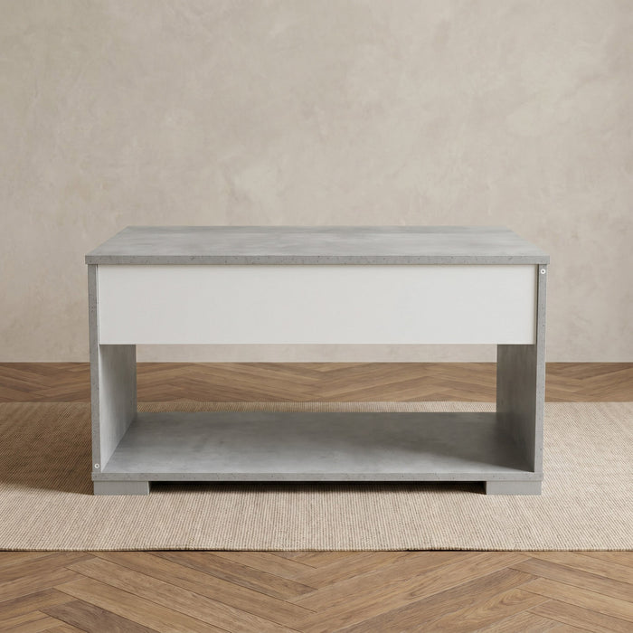 Modern Rectangular Lift Top Coffee Table with Hidden Storage