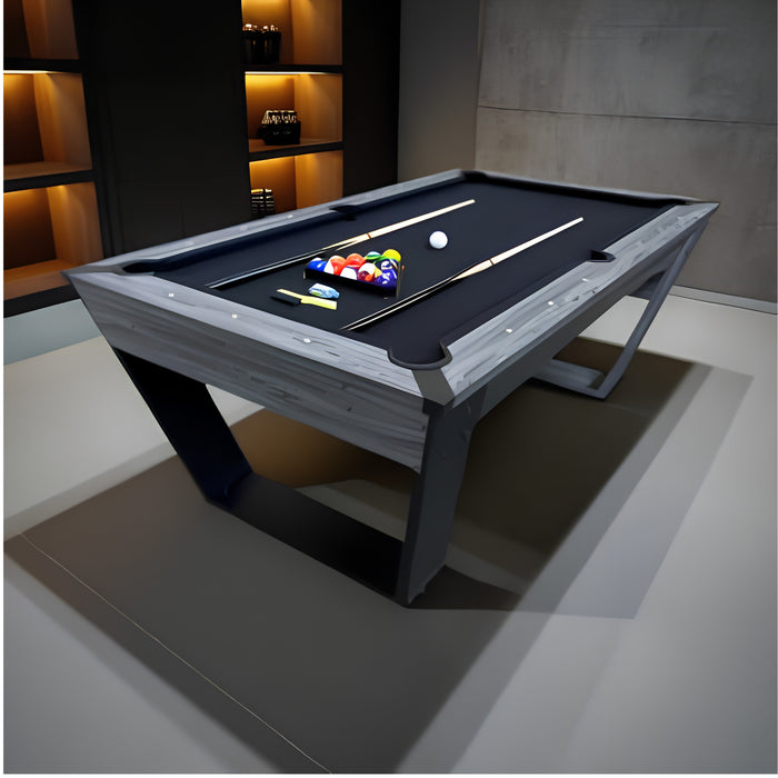 7FT Black Design Pool Table with Accessories