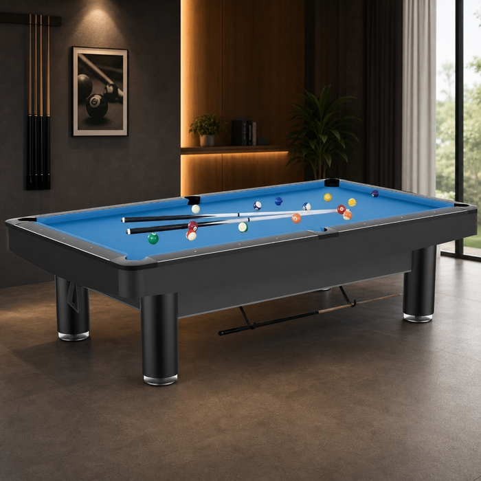 9FT Professional Wooden Billiard Pool Table with 25mm Slate Marble
