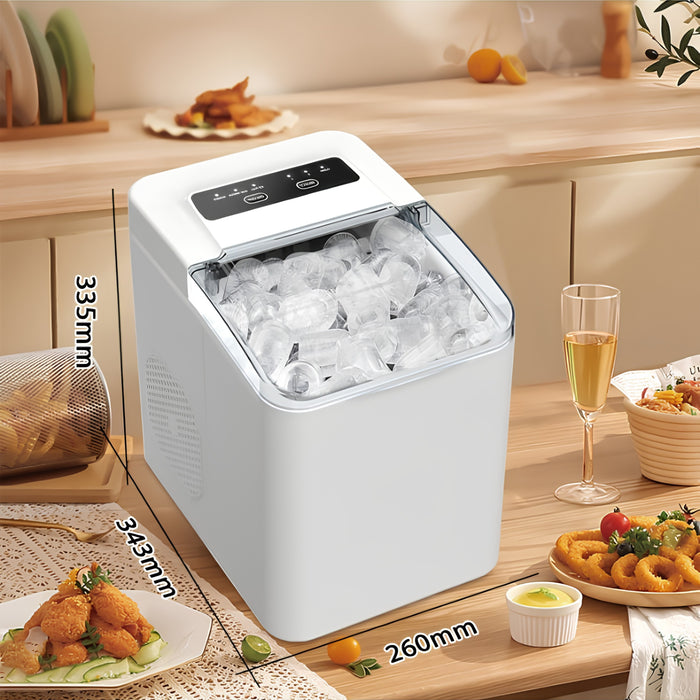 Portable Countertop Ice Maker 12KG/24H Self-Cleaning Ice Machine with Scoop & Basket