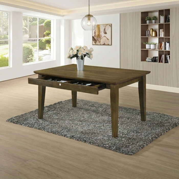 6-Seater Wooden Dining Set with Storage Bench