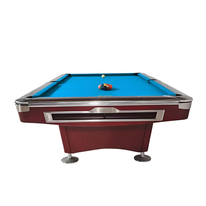 9FT Premium Solid Wood Billiard Pool Table with Slate Bed
