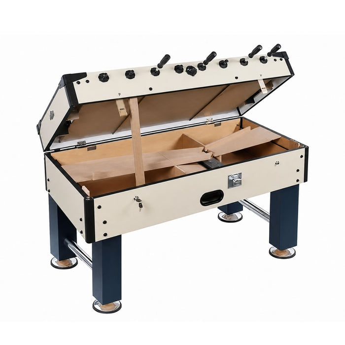 Commercial Coin-Operated Foosball Table with Tempered Glass Top