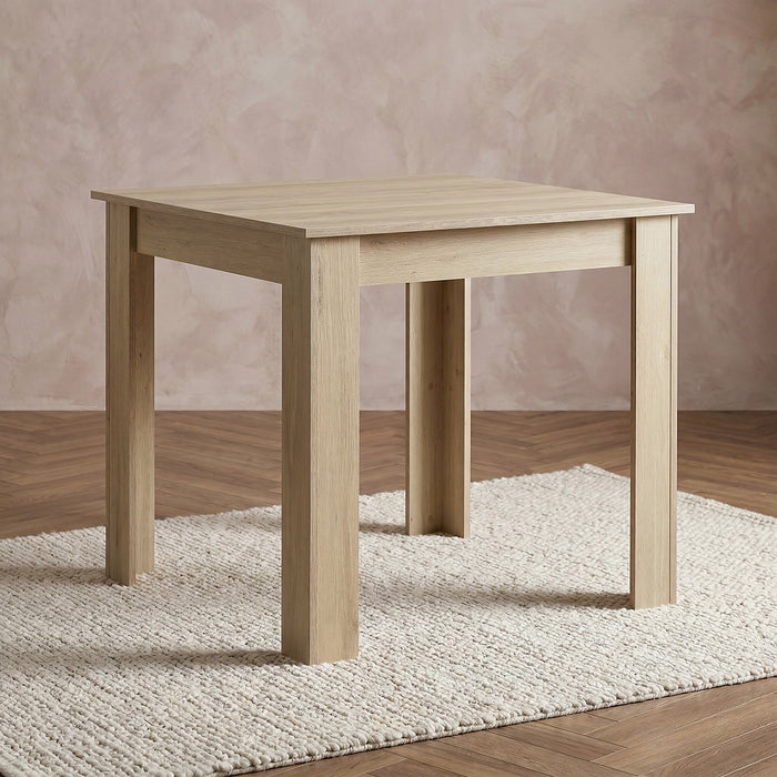 Modern Square 4-Seater Wooden Dining Set with Stools