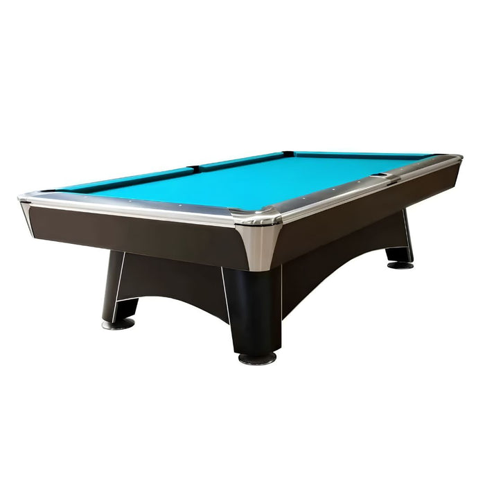 9ft White & Black Slate Billiard Pool Table with Ball Return