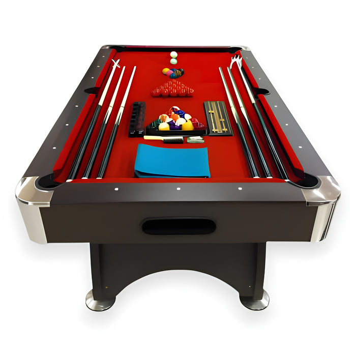 7FT Billiards Pool Table with Full Accessories – Red, Green & Blue