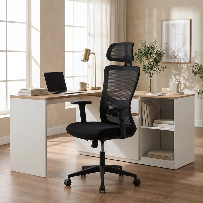 Ergonomic High Back Office Chair with 2D Lumbar Support