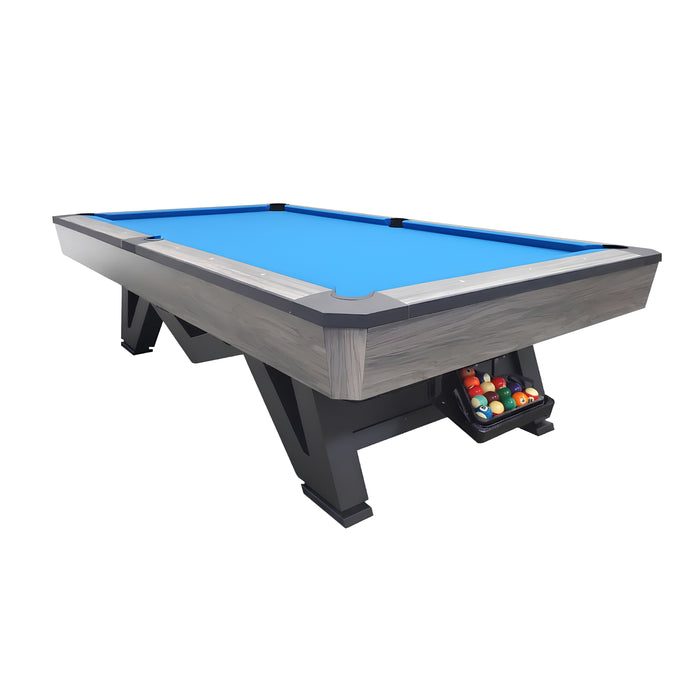 9ft Marble Billiard Table – Blue, Burgundy & Green