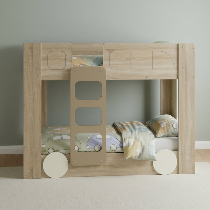 Doubledecker Wooden Single Bunk Bed - 90x190 cm