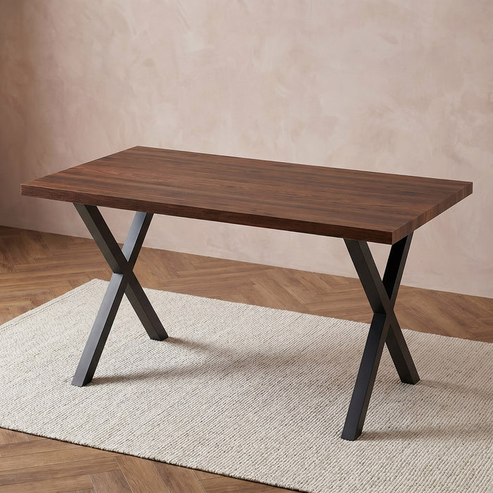 6-Seater Dining Set with Bench - Medium Wood Finish