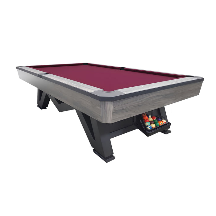 9ft Marble Billiard Table – Blue, Burgundy & Green