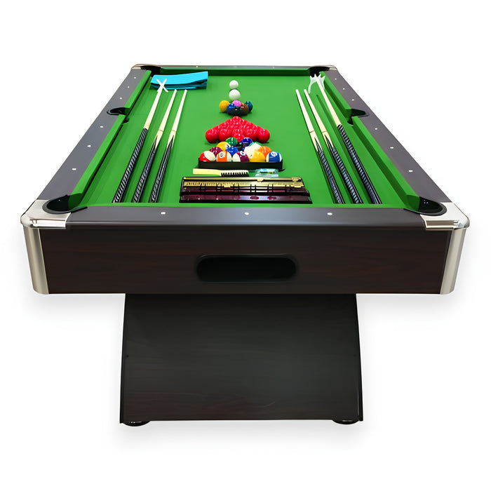 7FT Modern Billiard Table – Green & Red with Full Accessories