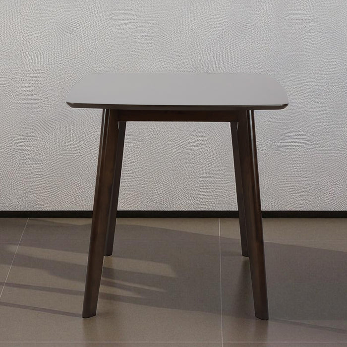 Modern Walnut 2-Seater Square Sintered Stone Dining Set