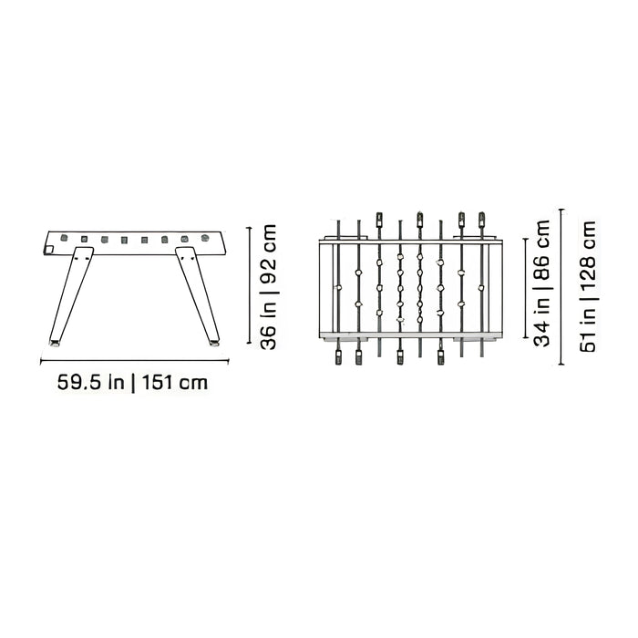 Premium Indoor & Outdoor Foosball Table | Black Finish
