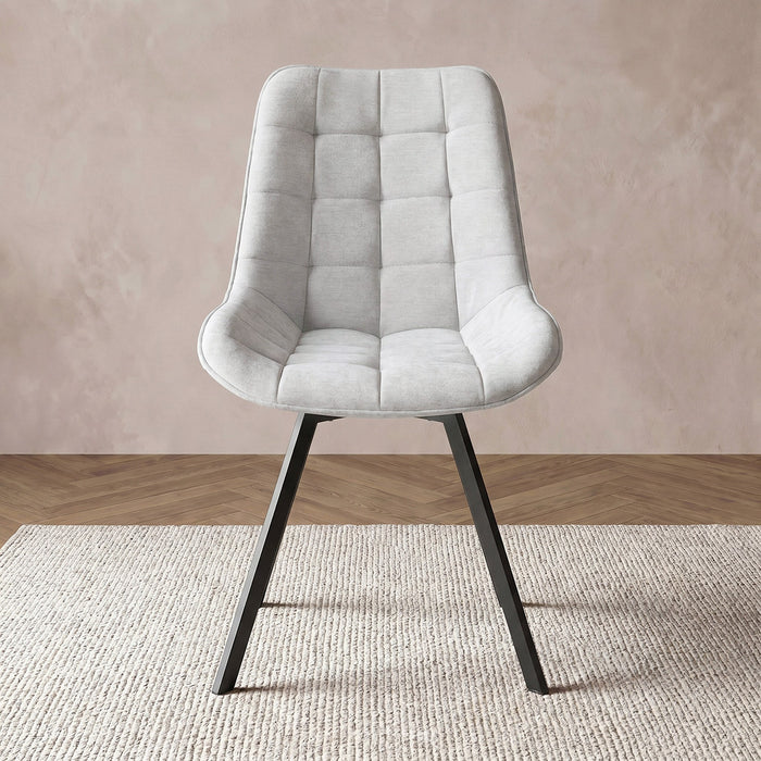 Modern 6-Seater Sintered Stone Dining Set with Upholstered Chairs