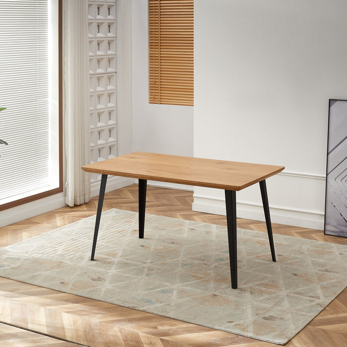 6-Seater Modern Dining Set - Light Wood Finish
